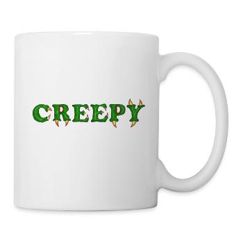 Gruselige Monster Buchstaben Horror Grafik Bekleidung - Tasse - Weiß - Rechts