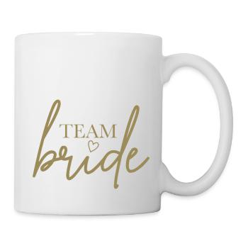 Team Bride mit Herz - Tasse - Weiß - Rechts