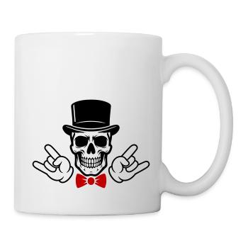 Marié Skeleton Enterrement de vie de garçon - Mug blanc - blanc - Droite