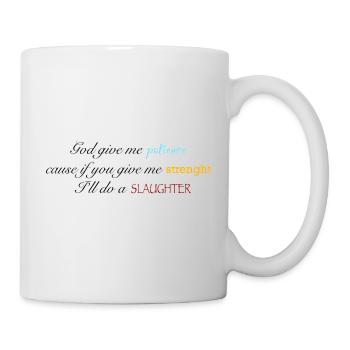 Que Dieu me donne de la patience - Mug blanc - blanc - Droite