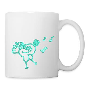 Neon Huhn - Tasse - Weiß - Rechts