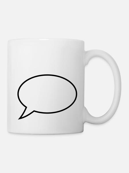 Conception de bulles de dialogue - Mug blanc - blanc