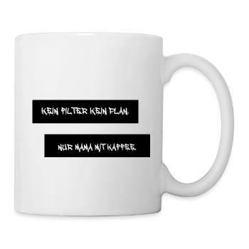 Kaffee first. Pläne später. Mama immer. Unixes - Tasse - Weiß - Rechts