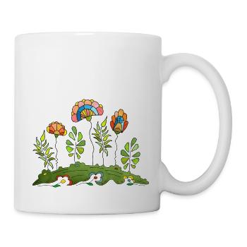 Blumen - Tasse - Weiß - Rechts