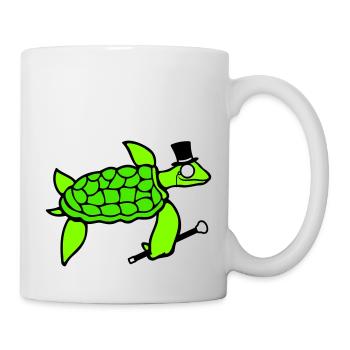 Mr. Turtle Sir Monocle Top Hat Rich - Mug - white - Right