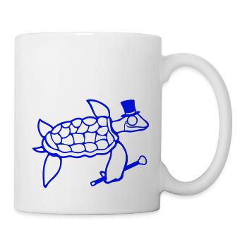 Mr. Turtle Sir Monocle Top Hat Rich - Mug - white - Right