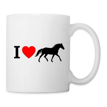 J’aime l’autocollant islandais - Mug blanc - blanc - Droite