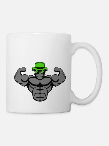 strong gorilla - Tasse - Weiß