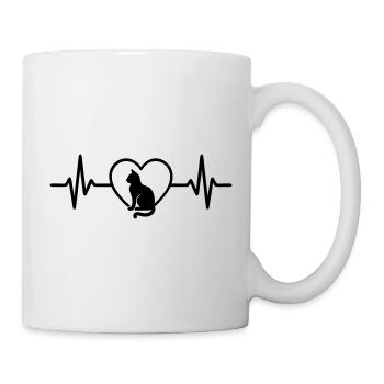 Cute Cat My 4-Legged Heart - Mug - white - Right
