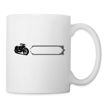 Moto - Nom prénom - Mug blanc - blanc - Droite