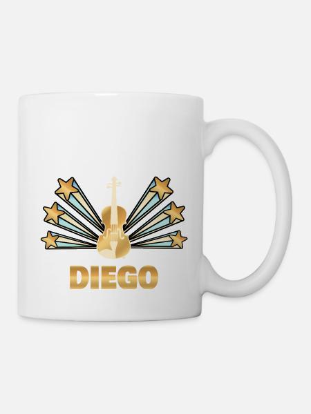 Diego als Musikinstrument - Tasse - Weiß