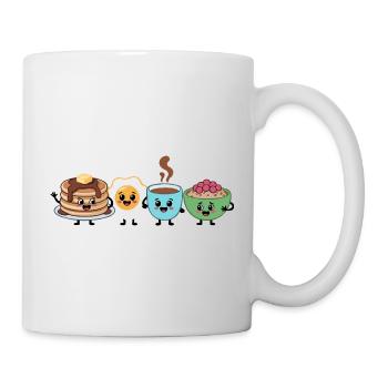 Cute Food & Beverage Breakfast Pattern - Mug - white - Right
