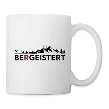 Bergeistert Motiv, Geschenk für Wanderer, Berge - Tasse - Weiß - Rechts