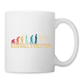 Baseball-Evolutions-Illustration - Tasse - Weiß - Rechts
