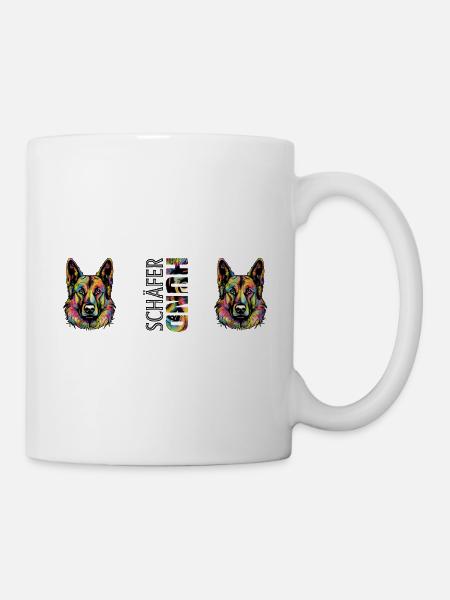 Schäferhund - Tasse - Weiß
