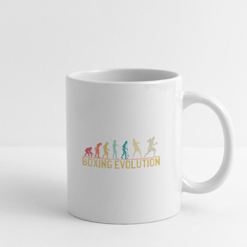 Boxing Evolution Progression Design Mug blanc