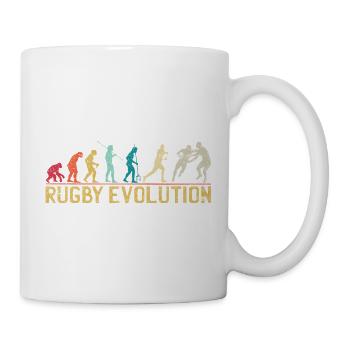Rugby Evolution Silhouette Design - Tasse - Weiß - Rechts