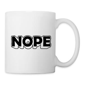 Abstrakte Farbexplosion auf Leinwand - Tasse - Weiß - Rechts