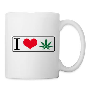 I love Weed - Mug - white - Right