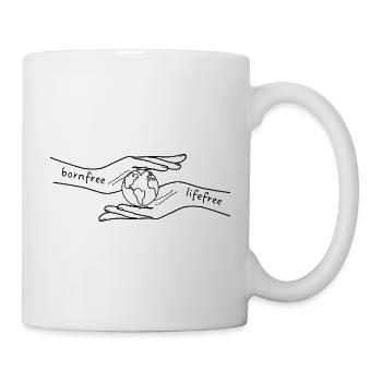 La terre entre les mains : protection et soin - Mug blanc - blanc - Droite