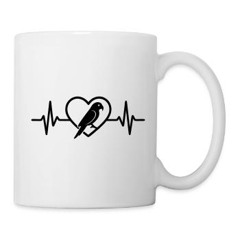 Cœur de perroquet - Mug blanc - blanc - Droite