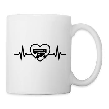 Spielkonsole Gamer Herz - Tasse - Weiß - Rechts