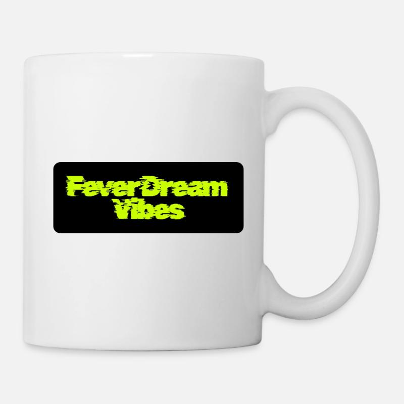 Fever Traum Vibes: Neon Schriftzug - Tasse - Weiß