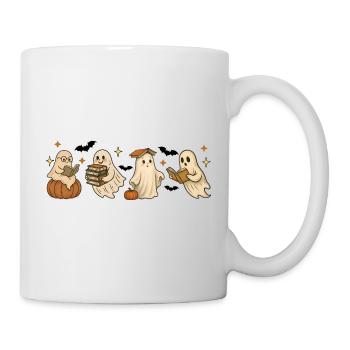 Spooky Bookish Ghosts Halloween Design - Mug - white - Right