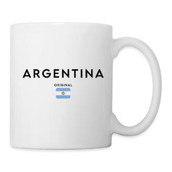 Argentinische Flagge, hergestellt in Argentinien - Tasse - Weiß - Rechts