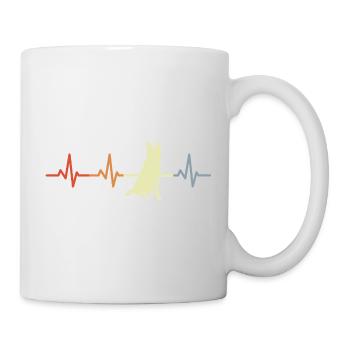 Deutscher Schäferhund Herzschlag - Tasse - Weiß - Rechts