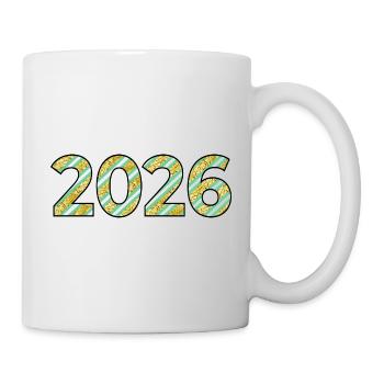 Year 2026 Numbers Pattern - Mug - white - Right