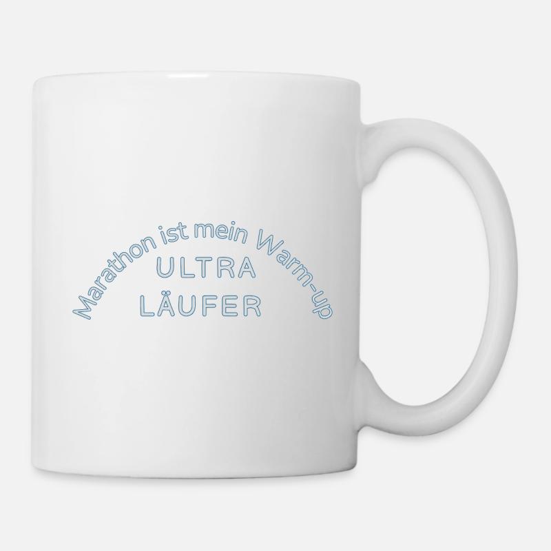 Ultramarathon Motif Statement Funny Uthra Runner - Mug - white