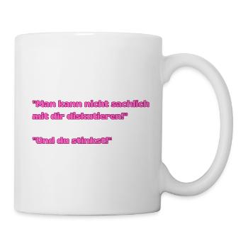Citation rose Dispute Charm - Mug blanc - blanc - Droite