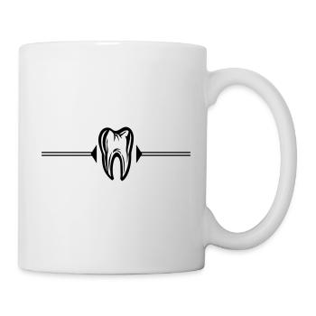 Zahn Icon Zahnarzt - Tasse - Weiß - Rechts