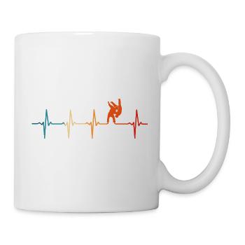 Judo heartbeat martial arts Judoka martial artist - Mug - white - Right