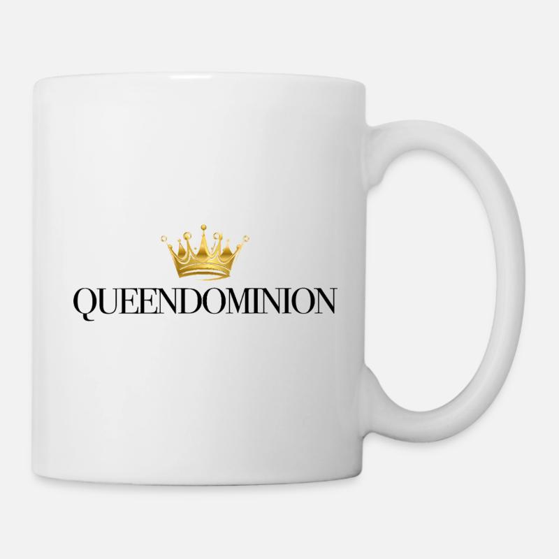 Goldene Krone Auf Schwarz - Tasse - Weiß