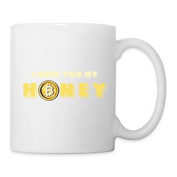 Honig und Bitcoin Design - Tasse - Weiß - Rechts
