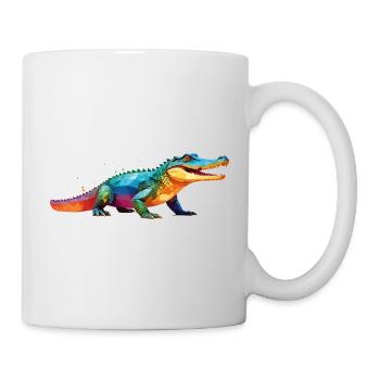 kroko_poly4 - Mug blanc - blanc - Droite