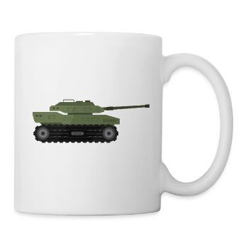 Char militaire - Mug blanc - blanc - Droite