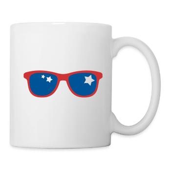 Pop Art Sun Glasses - Mug blanc - blanc - Droite