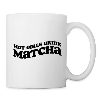 Hot Girls Drink Matcha – Trendiges SVG Design - Tasse - Weiß - Rechts