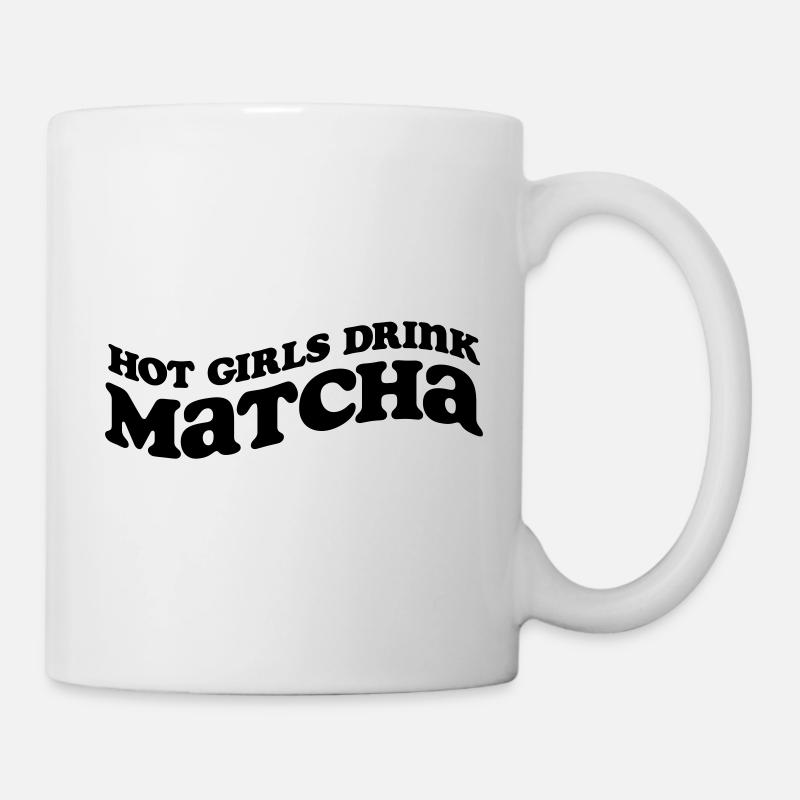 Hot Girls Drink Matcha – Trendy SVG Design - Mug - white