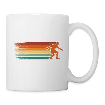 Boule rétro Pétanque Boule Joueur de Boule - Mug blanc - blanc - Droite