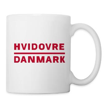Hvidovre Denmark red typography - Mug - white - Right