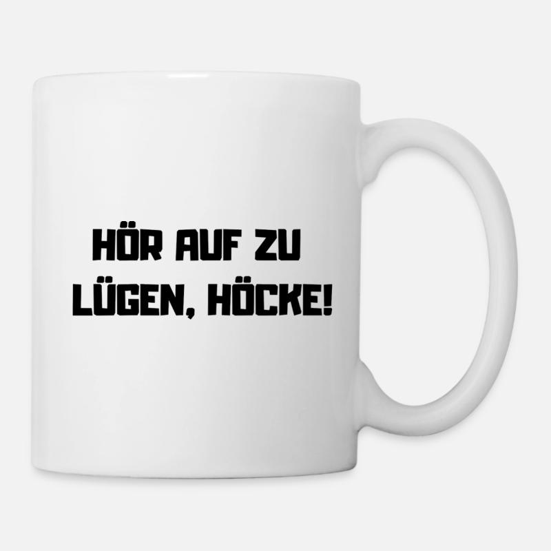 Stop Lying – Protest Slogan against AfD - Mug - white