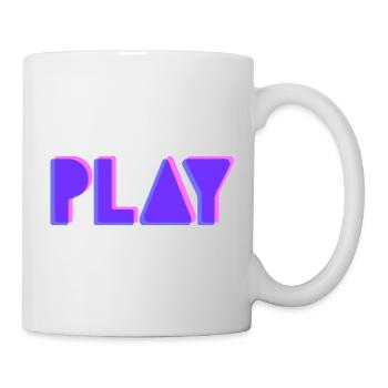 Press Play – Musique Party DJ Shirt Style Club - Mug blanc - blanc - Droite