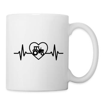 Herz Tractor – Passion for Agriculture - Mug - white - Right