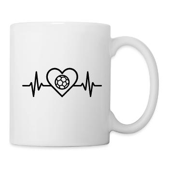 Heart Handball – Passion for Team Sports - Mug - white - Right