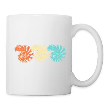 Eidechse Blau Zunge - Tasse - Weiß - Rechts
