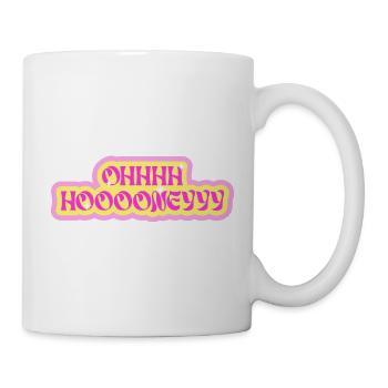 Ohhh hoooneyyy "Oh Honey" Neon Bubble Typography - Mug - white - Right